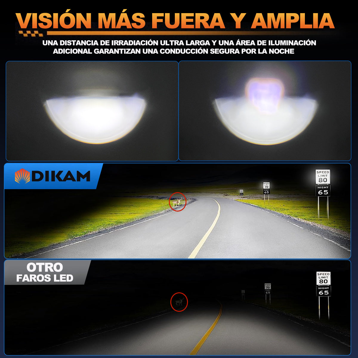 7'' Redondos Faro Proyector Ojos De Ángel Fuerte Hi/lo Beam - 1/Pzs