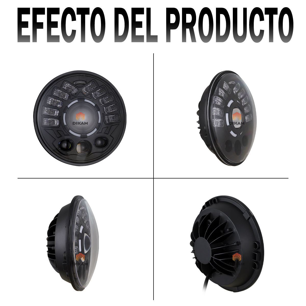 7'' Daymaker Faro Lupa Ojos De Ángel Fuerte Hi/lo Beam - 1/Pzs