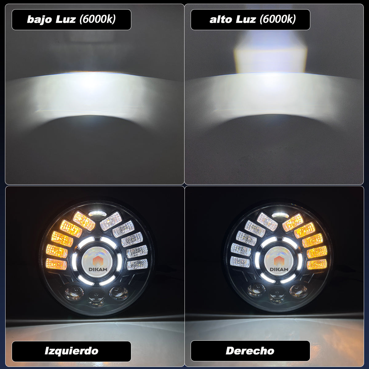7'' Daymaker Faro Lupa Ojos De Ángel Fuerte Hi/lo Beam - 1/Pzs