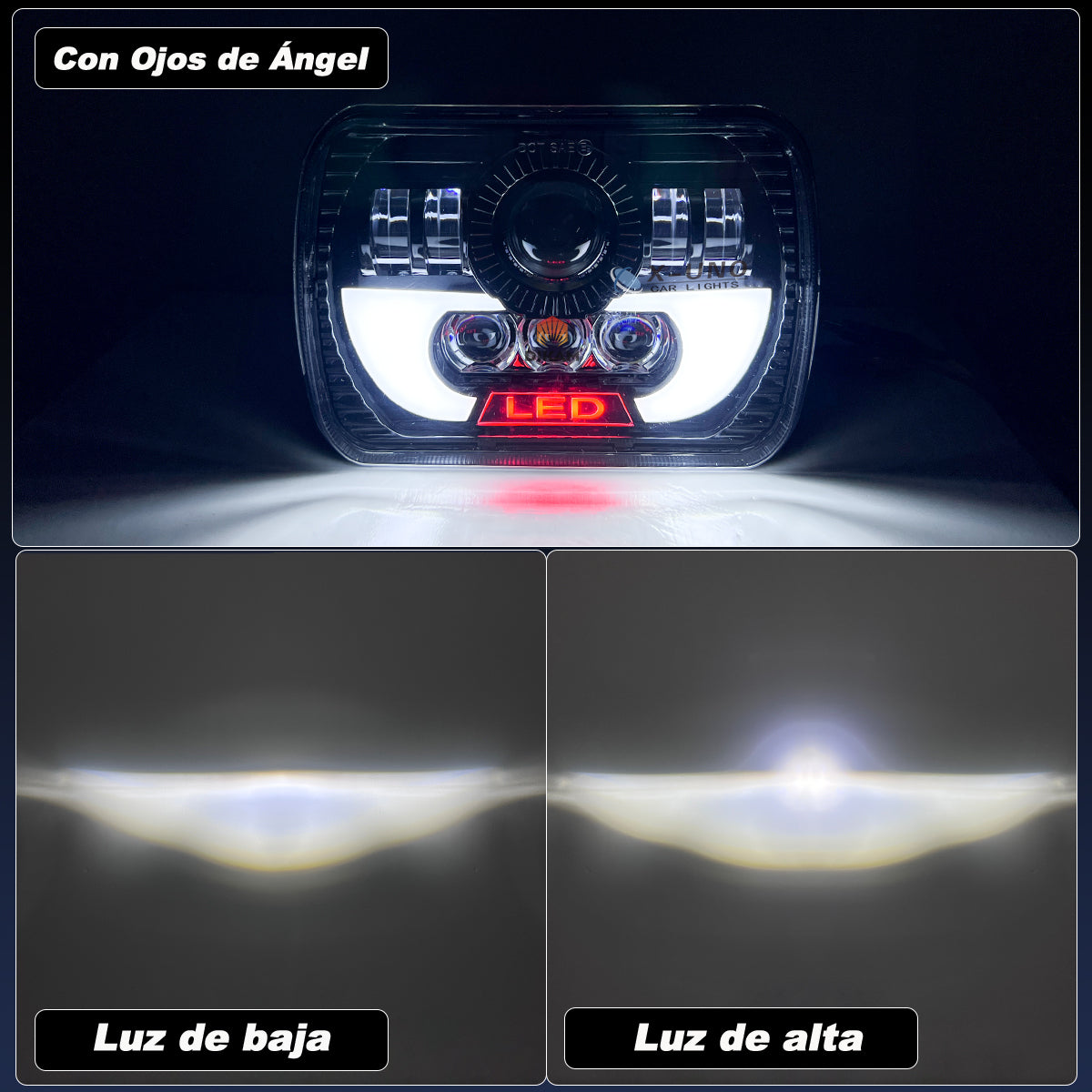 Faro Led De Proyector 5x7'' Sealed Beam H4 - 1/Pzs