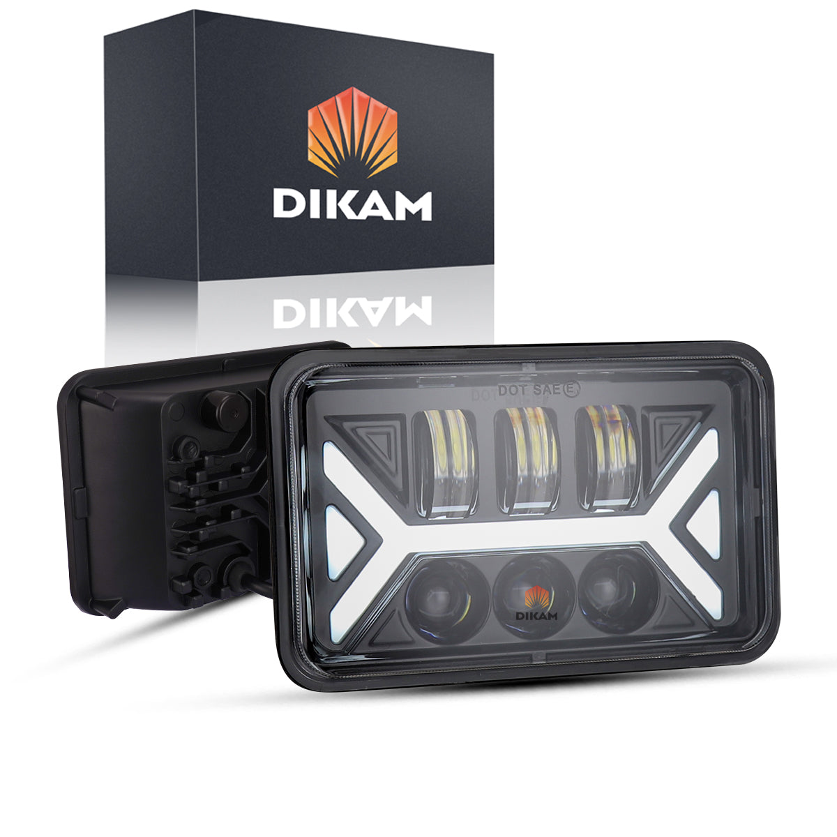 4 X 6'' Faro Led Deluz De Señal De Giro Rectangular Hi/lo - 1/Pzs