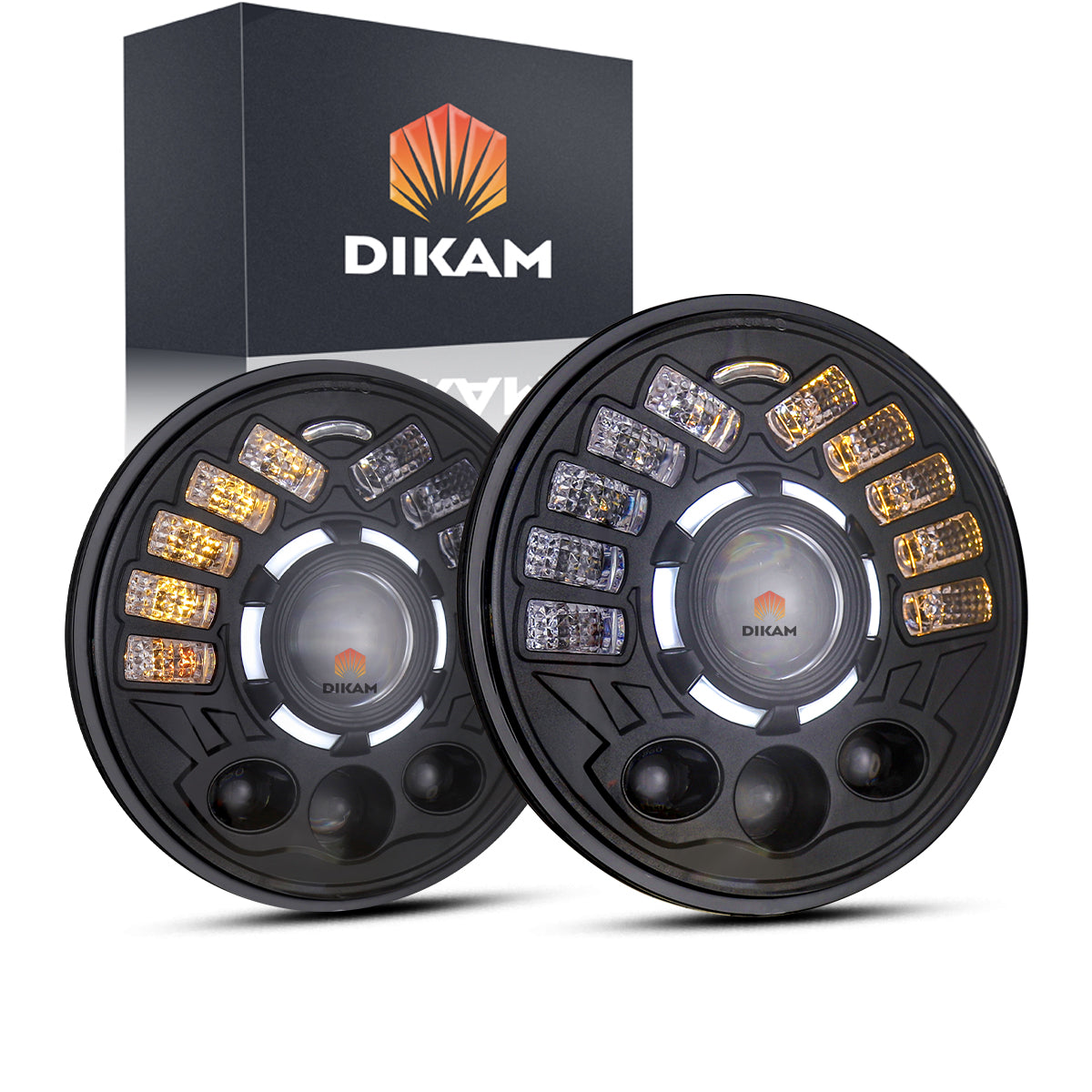 7'' Daymaker Faro Lupa Ojos De Ángel Fuerte Hi/lo Beam - 1/Pzs