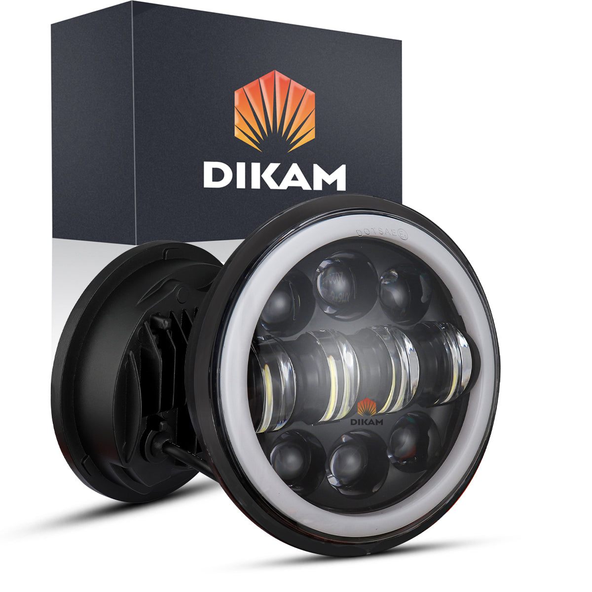 5.75'' Redondo Faro Lupa H4 Ojos Ángel Sealed Direccionales - 1/Pzs