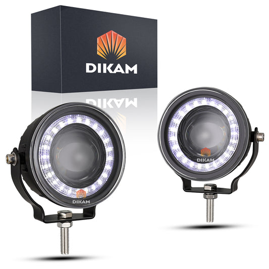 3.5'' Faro Auxiliares Lupa Led Ojos De Ángel Spot Luz- 1/Pzs