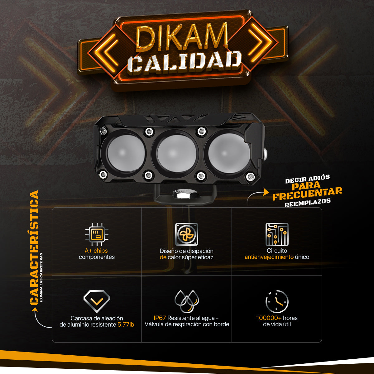 Detalle instalación faro LED auxiliar en vehículo 4x4