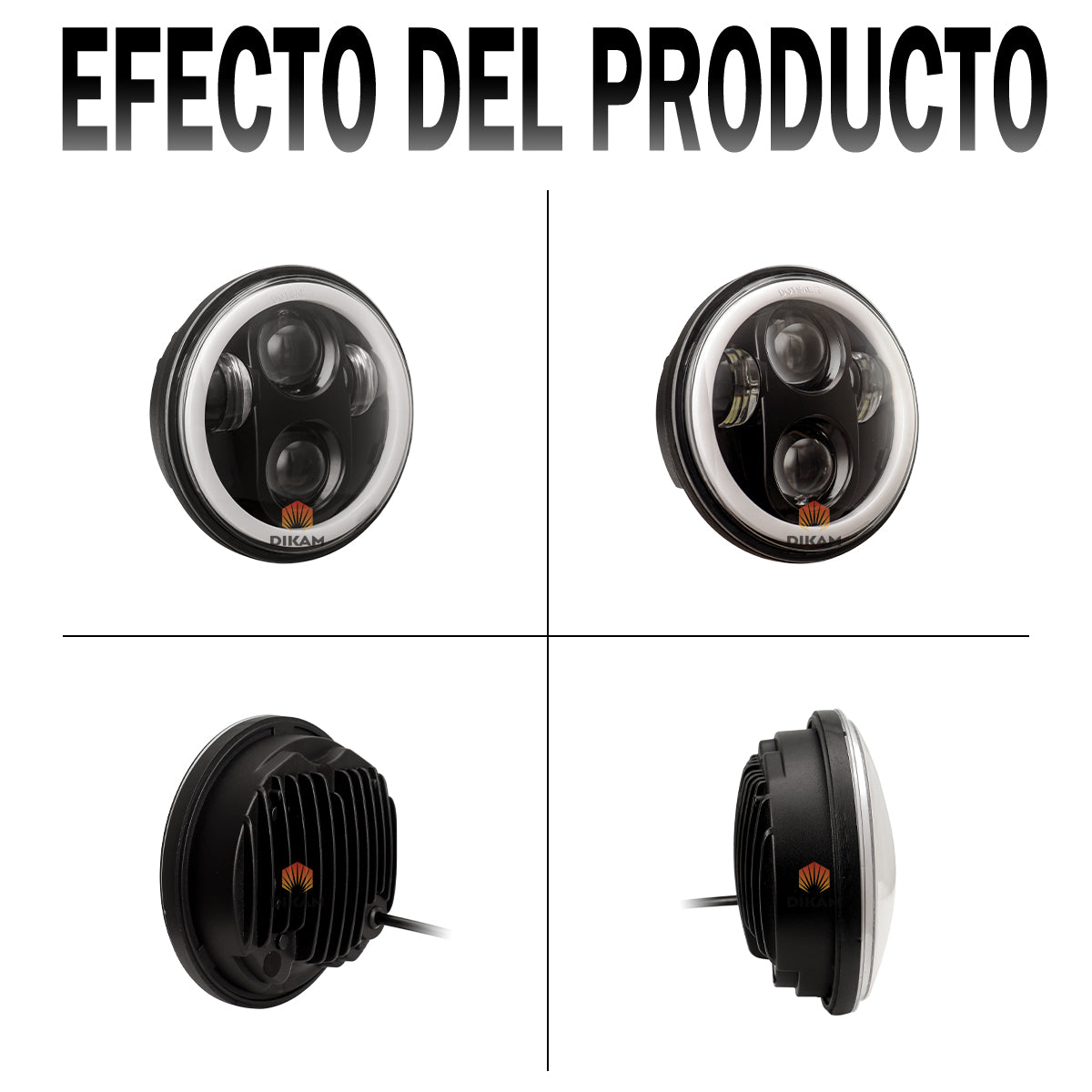 5.75'' Redondo Ojos De Ángel Direccionales Niebla Faro Lupa - 1/Pzs