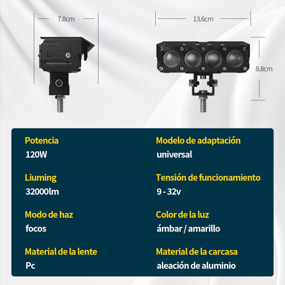 Par faros LED impermeables resistentes agua polvo