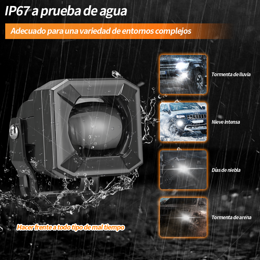 Detalle tecnología laser beam faro LED bi-color
