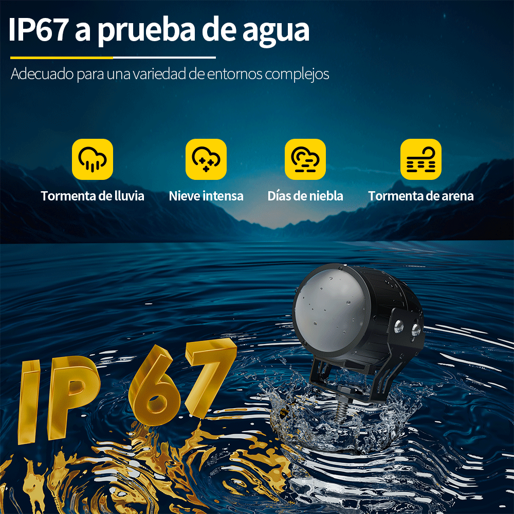 Faros Led Antiniebla Impermeables Para Auto - Alta Luminosid Blanco