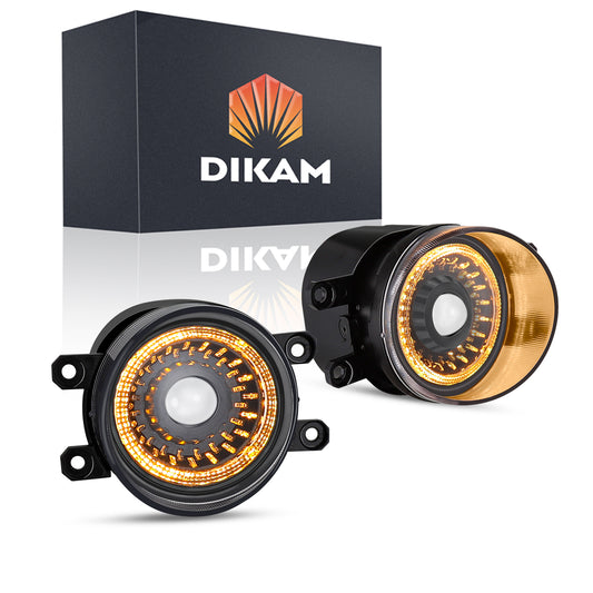 3.5'' Faros Niebla Ojos De Ángel Ultra Brillo Lupas Beam- 1/Par