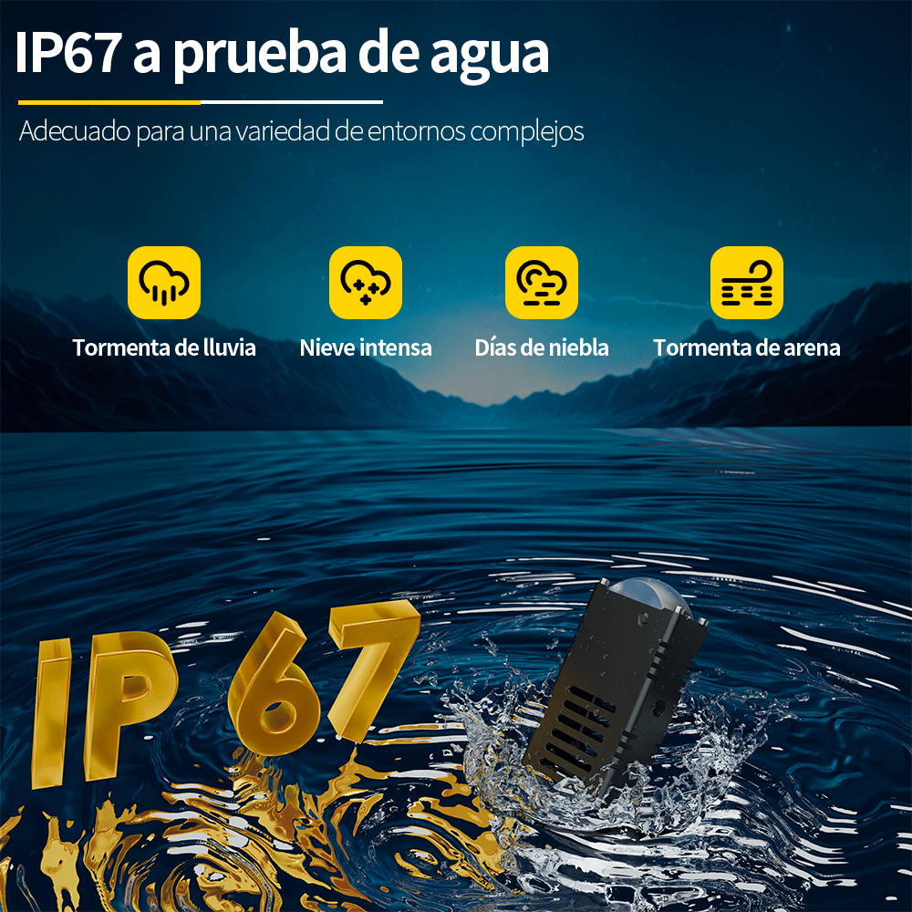 Detalle lupa LED faro auxiliar alto brillo