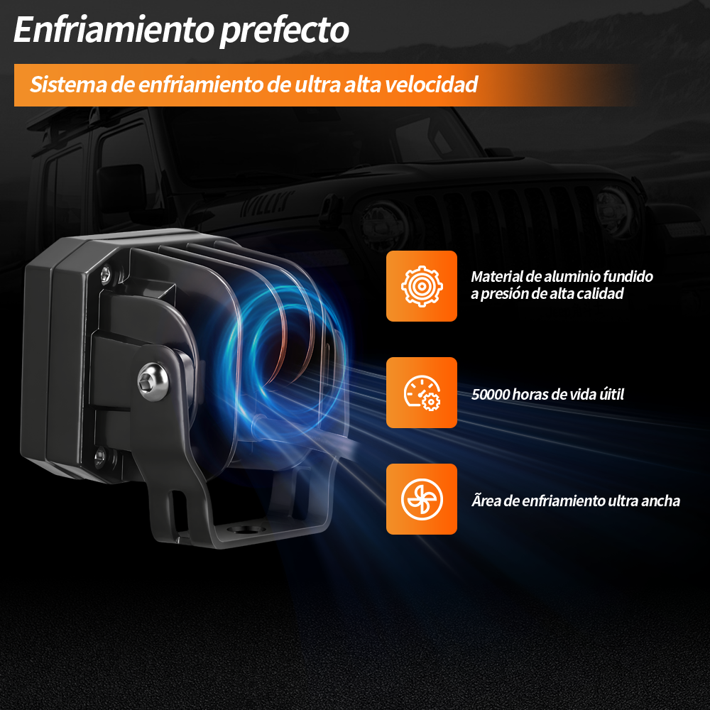 Par de Faros LED con Lupa Bi-Color Hi/Lo Laser Beam para Carro y Moto