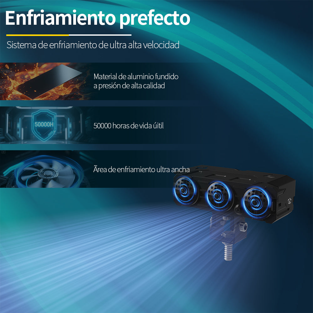 Par de Faros Auxiliares LED Impermeables para Moto y Auto