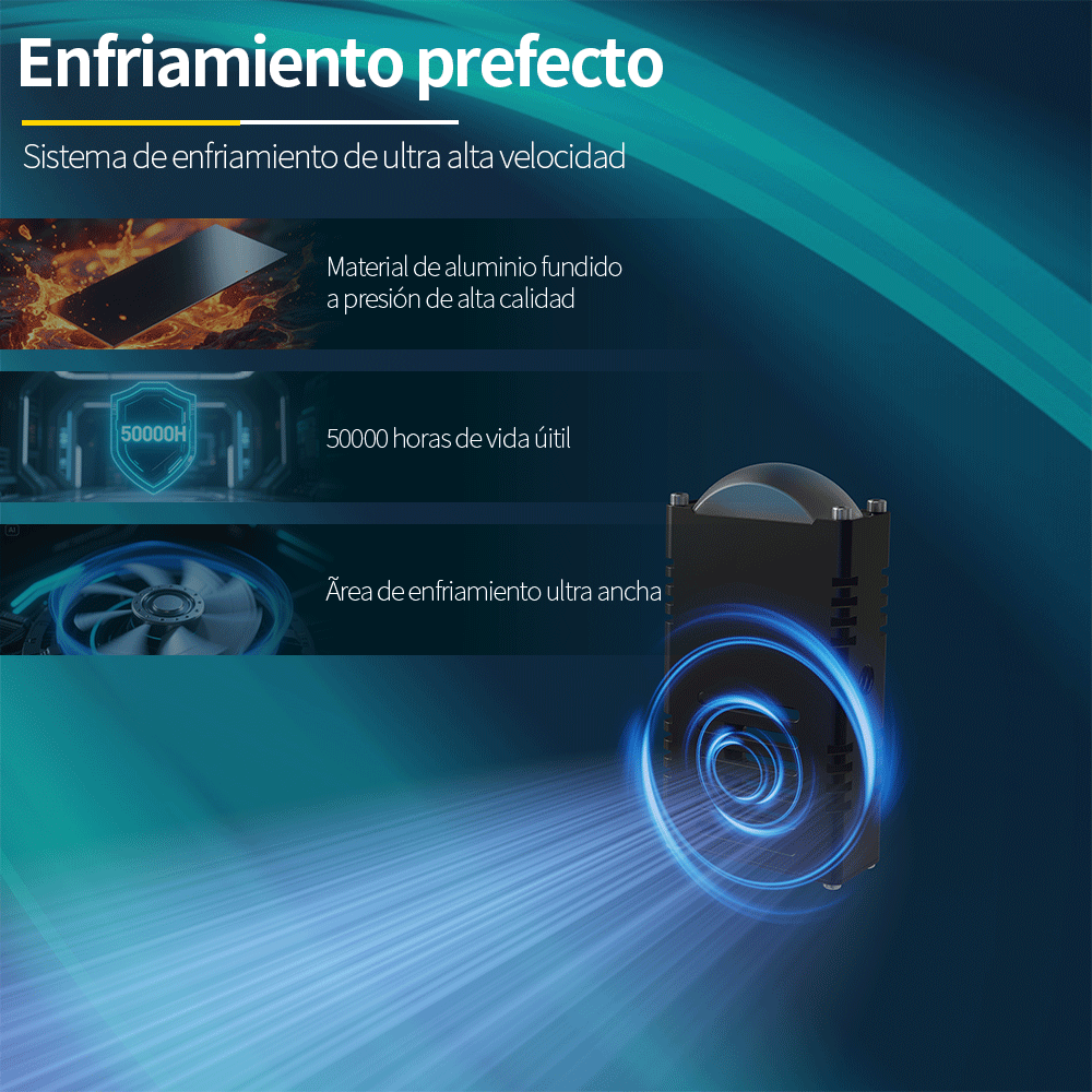 Par de Faros LED Auxiliares con Lupa de Alto Brillo para Auto y Moto