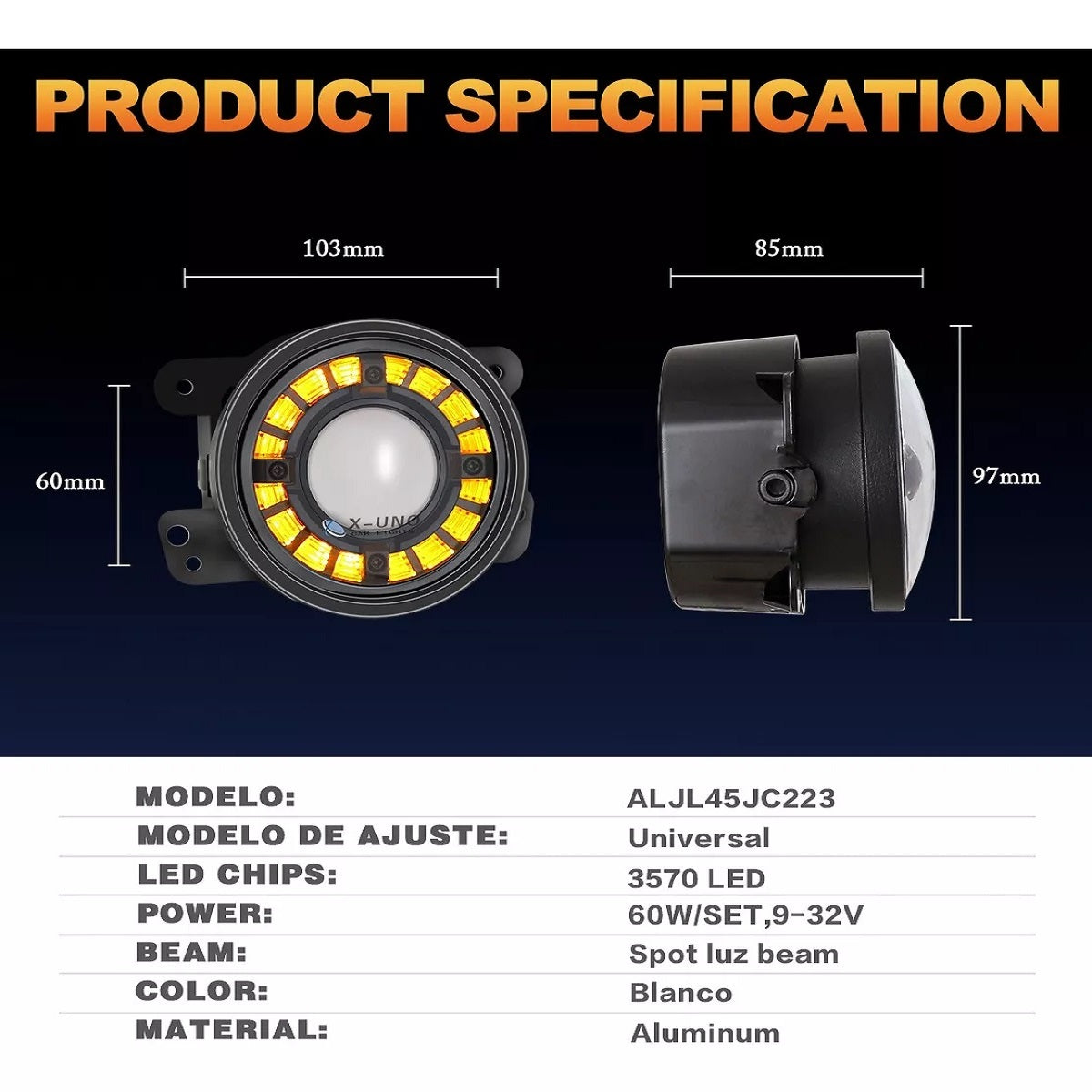 Par Faro 4 Pulgadas Led Jeep Ultra Brillo Antiniebla Lámpara- 1/Par