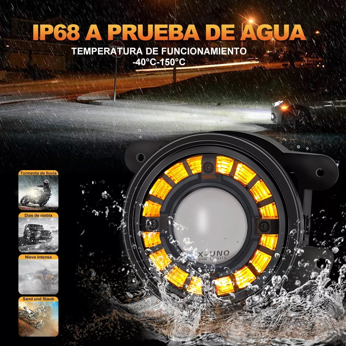 Par Faro 4 Pulgadas Led Jeep Ultra Brillo Antiniebla Lámpara- 1/Par