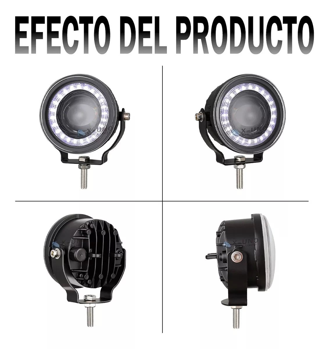 3.5'' Faro Auxiliares Lupa Led Ojos De Ángel Spot Luz- 1/Pzs