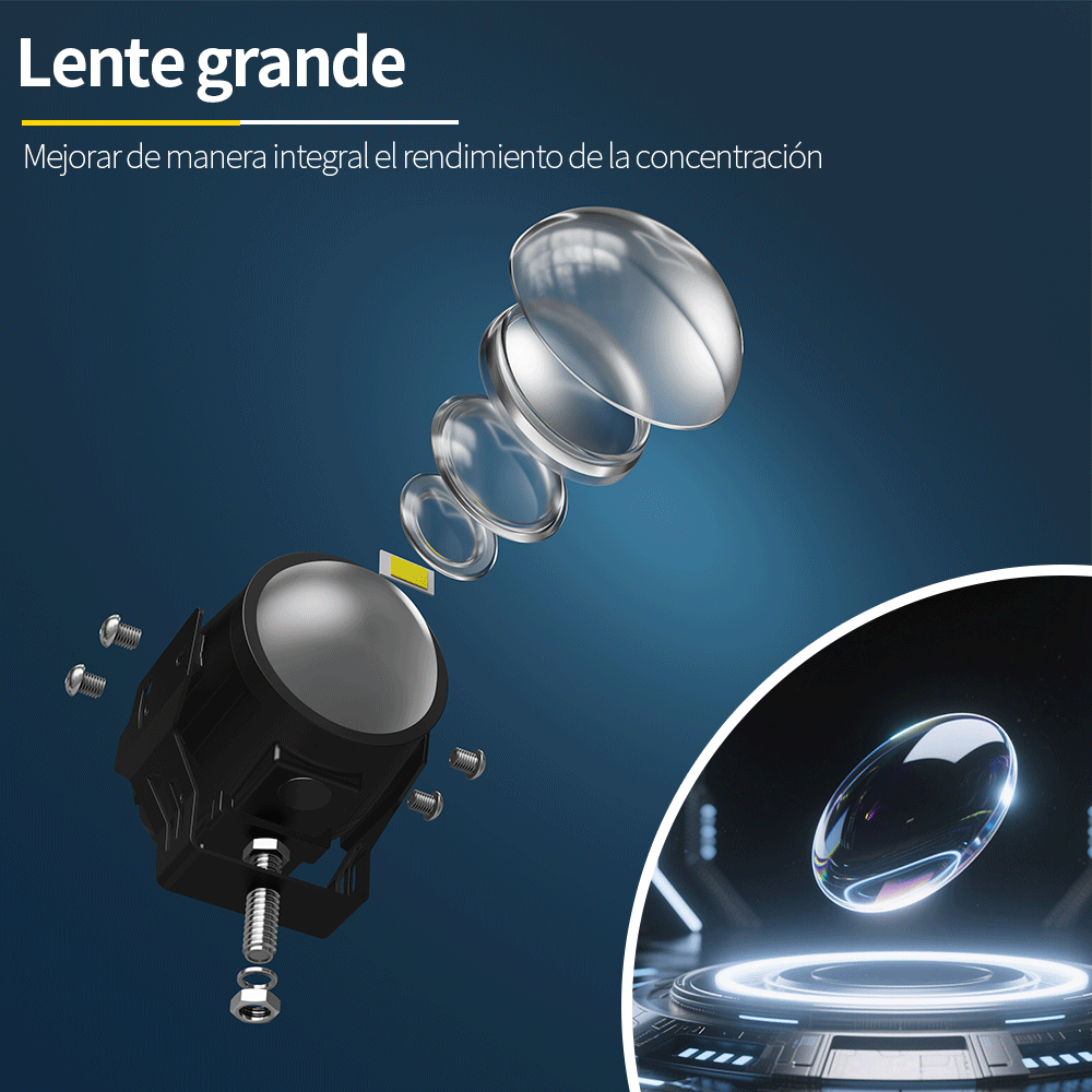 Faros Led Antiniebla Impermeables Para Auto - Alta Luminosid Blanco