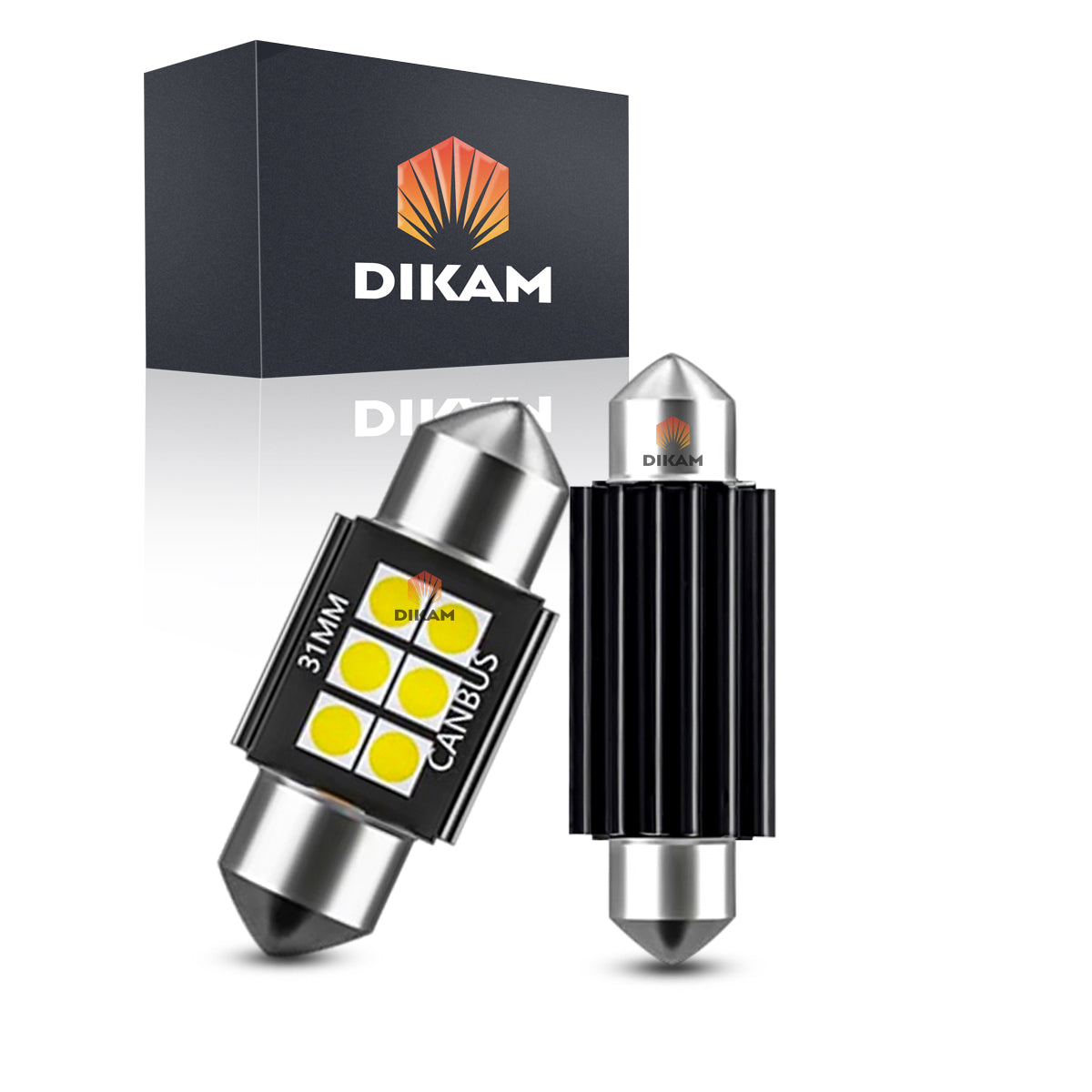 2pzs Luz Led Interior Auto Hiper C5w 31mm Festoon Blanco