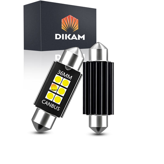 2pzs Luz Led Interior Auto Hiper C5w 36mm Festoon Blanco
