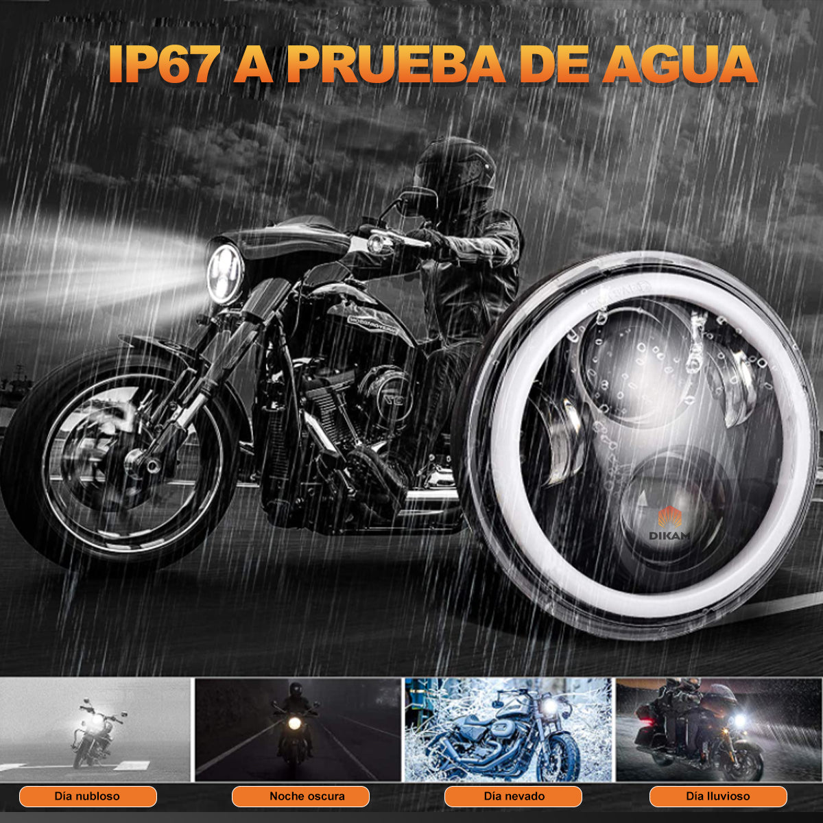 5.75'' Redondo Ojos De Ángel Direccionales Niebla Faro Lupa - 1/Pzs