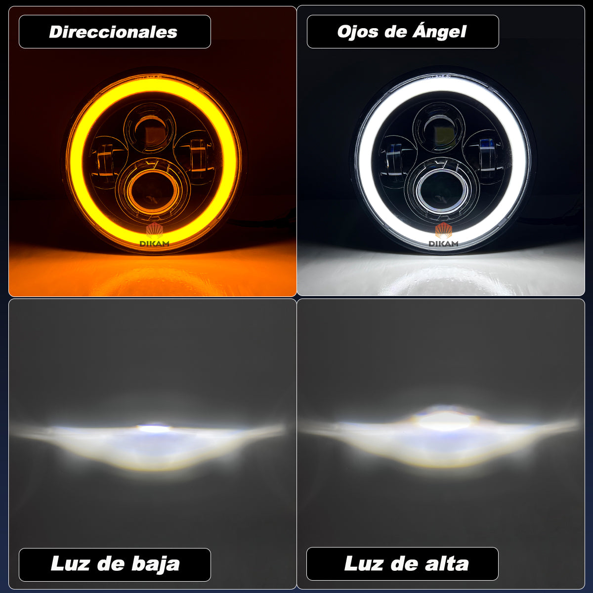 7'' Faro Led Redondo Jeep/moto Nuevo Fuerte Forma Luces - 1/Pzs