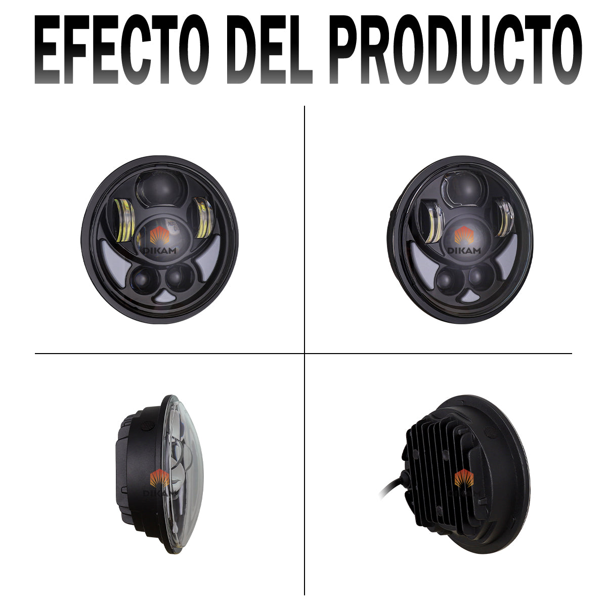 5.75 Pulgadas Redondo Faro Lupa Ultra Brillo Foco H4 Hi/lo - 1/Pzs