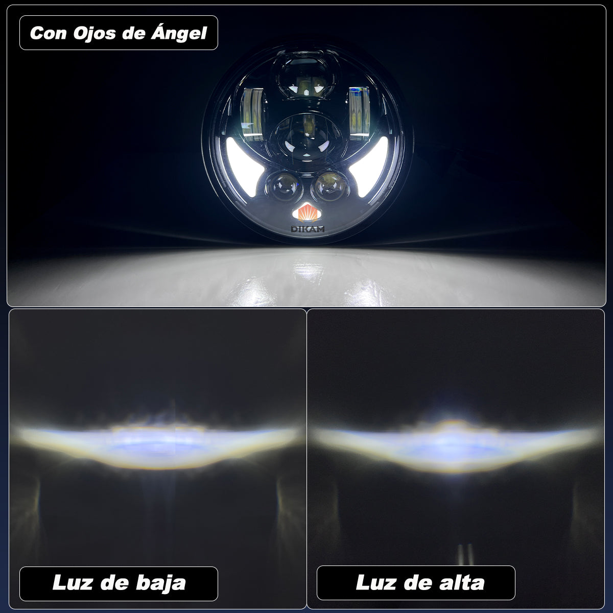 5.75 Pulgadas Redondo Faro Lupa Ultra Brillo Foco H4 Hi/lo - 1/Pzs