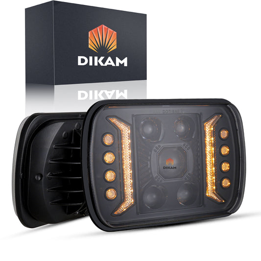 5x7'' Faro Led Cuadrado Sealed H4 Hi/lo Fuerte Luces Beam - 1/Pzs