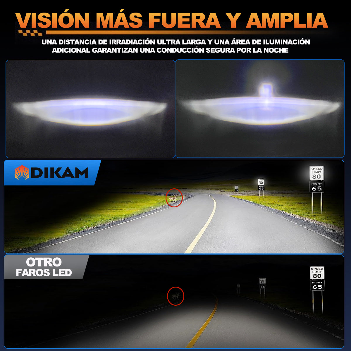 7'' Redondo Faro Led Rgb De Calavera Ultra Brillo Beam - 1/Pzs
