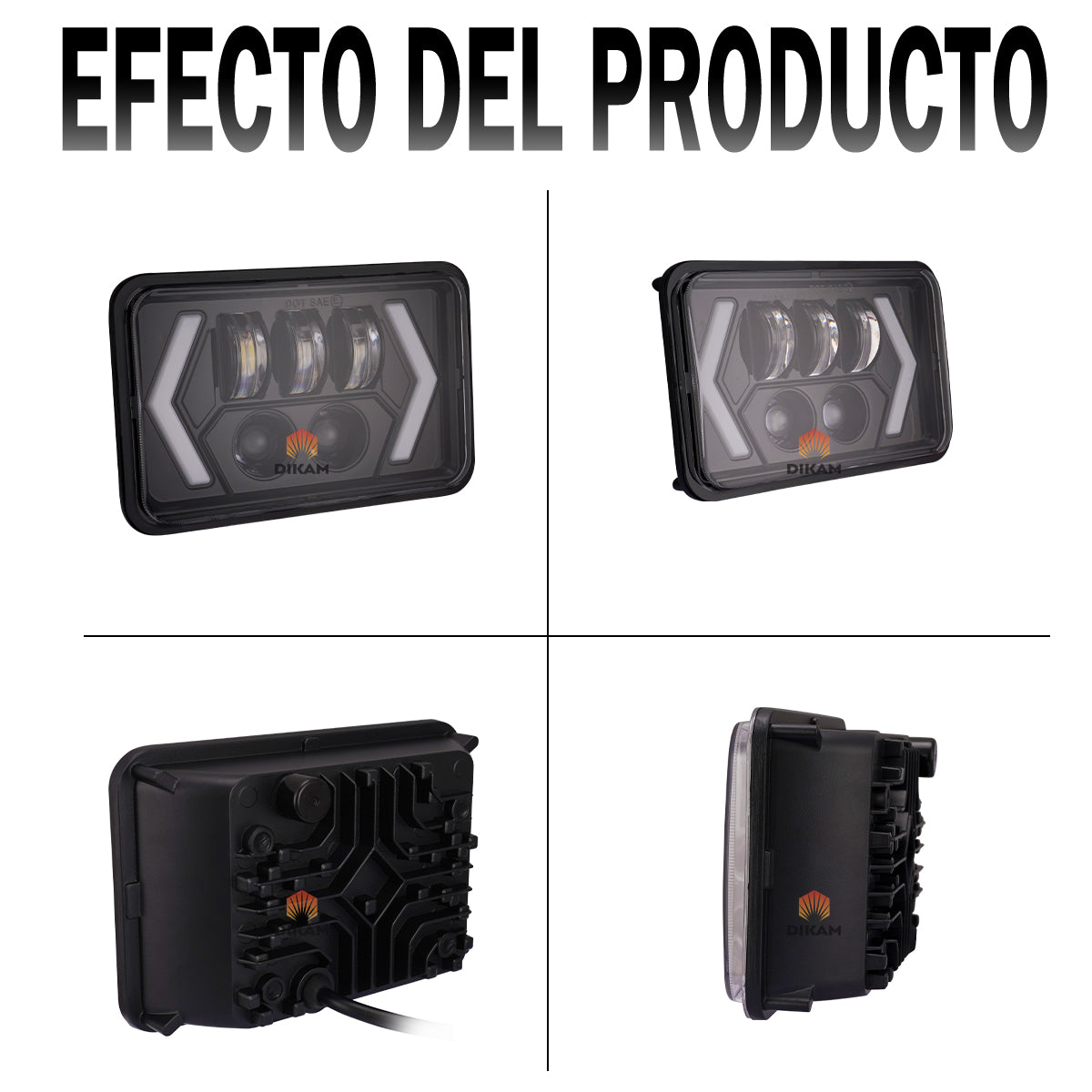 4x6 Pulgadas Faro Led Sealed H4 Alto/bajo Fuerte Luces - 1/Pzs