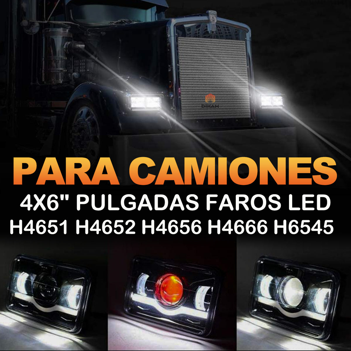 4x6'' Rectangular Faro Proyector H4 Ultra Brillo Hi/lo Beam - 1/Pzs