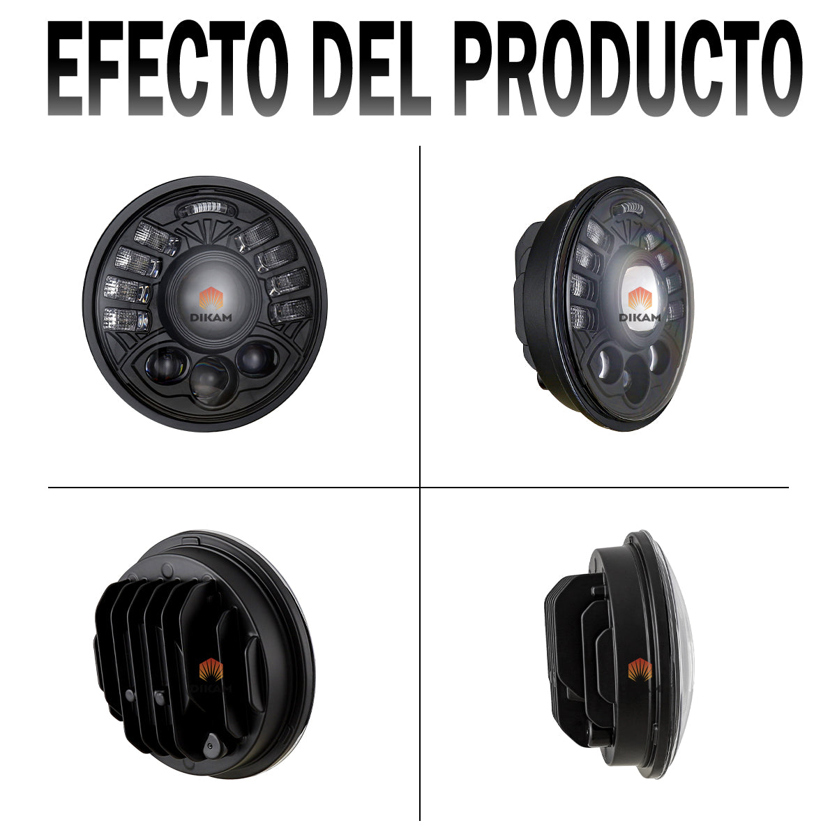 5.75'' Ojos De Ángel Faro Lupa H4 Hi/lo Fuerte Beam Forma - 1/Pzs