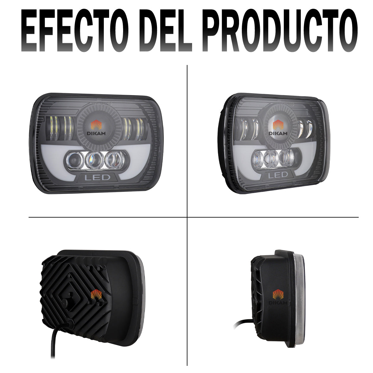 Faro Led De Proyector 5x7'' Sealed Beam H4 - 1/Pzs