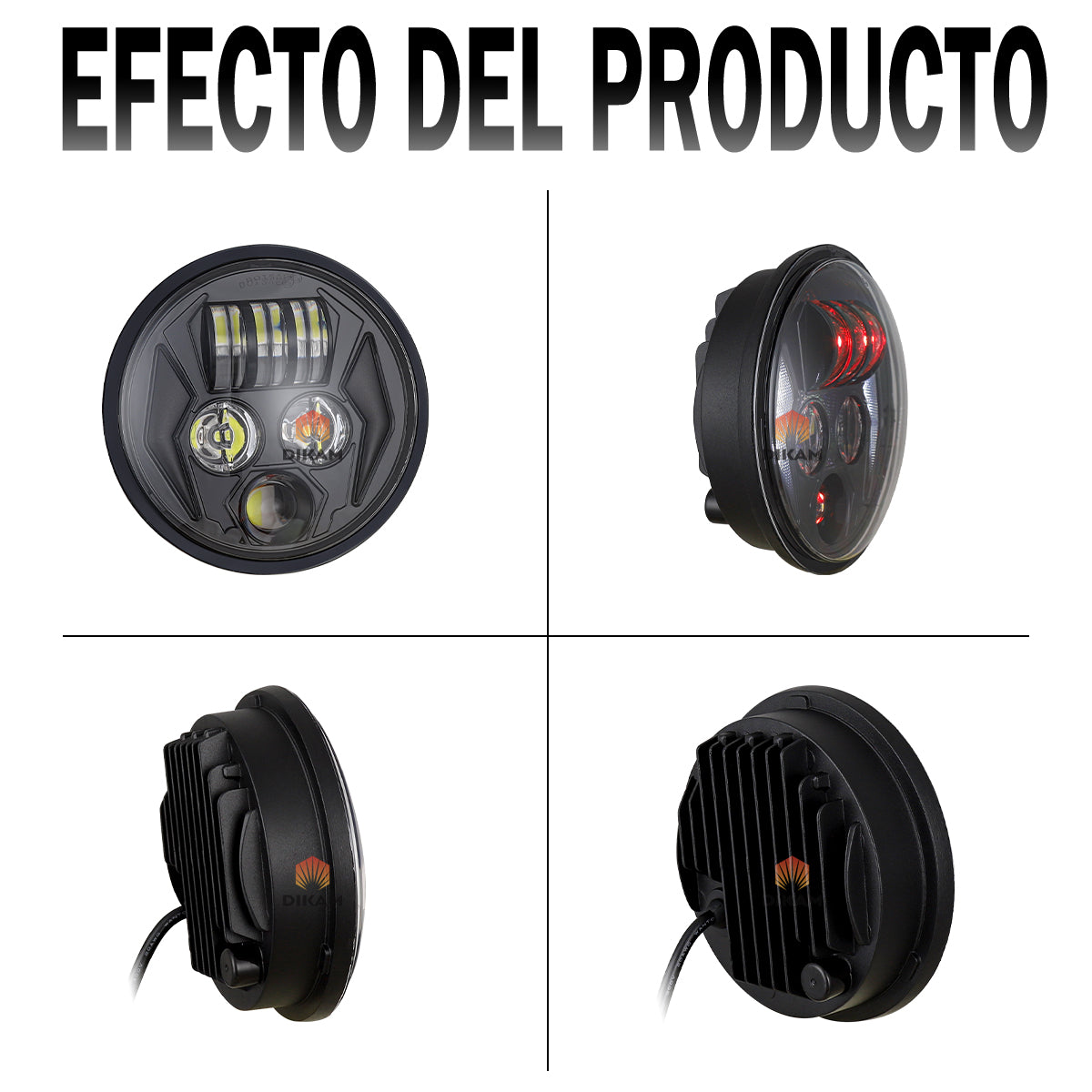 5.75'' Redondos Faro Proyector Ojos Ángel Fuerte Hi/lo Beam - 1/Pzs