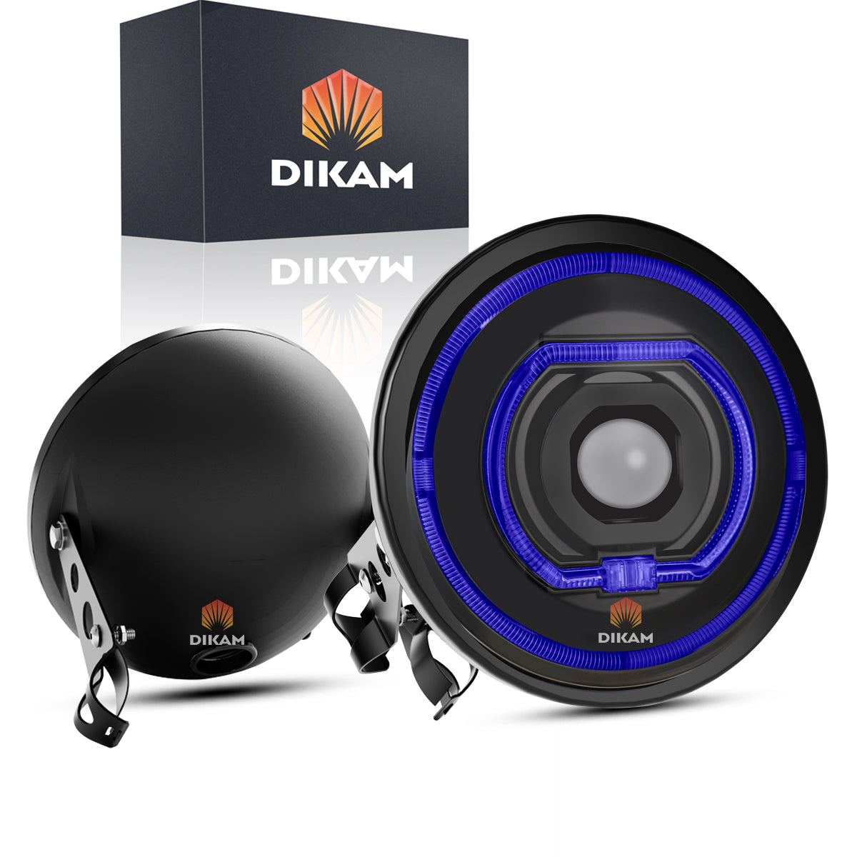 Faro LED redondo 7 pulgadas H4 Hi/Lo para Jeep y moto - vista frontal