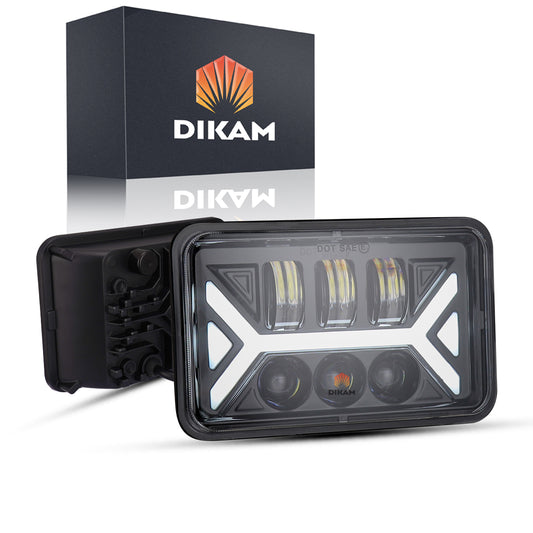 4 X 6'' Faro Led Deluz De Señal De Giro Rectangular Hi/lo - 1/Pzs