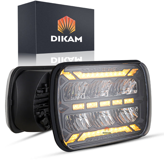 Faro Led Cuadrado 5x7 Pulgadas Hi/lo Haz Drl Auto Jeep/moto - 1/Pzs