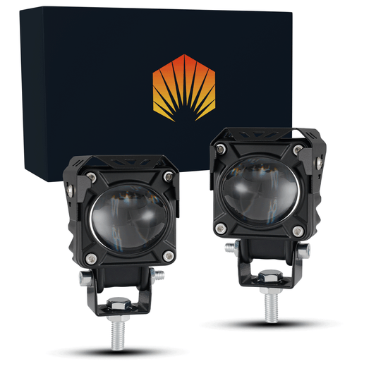 Faro auxiliar LED con lupa bi-color para Jeep y moto