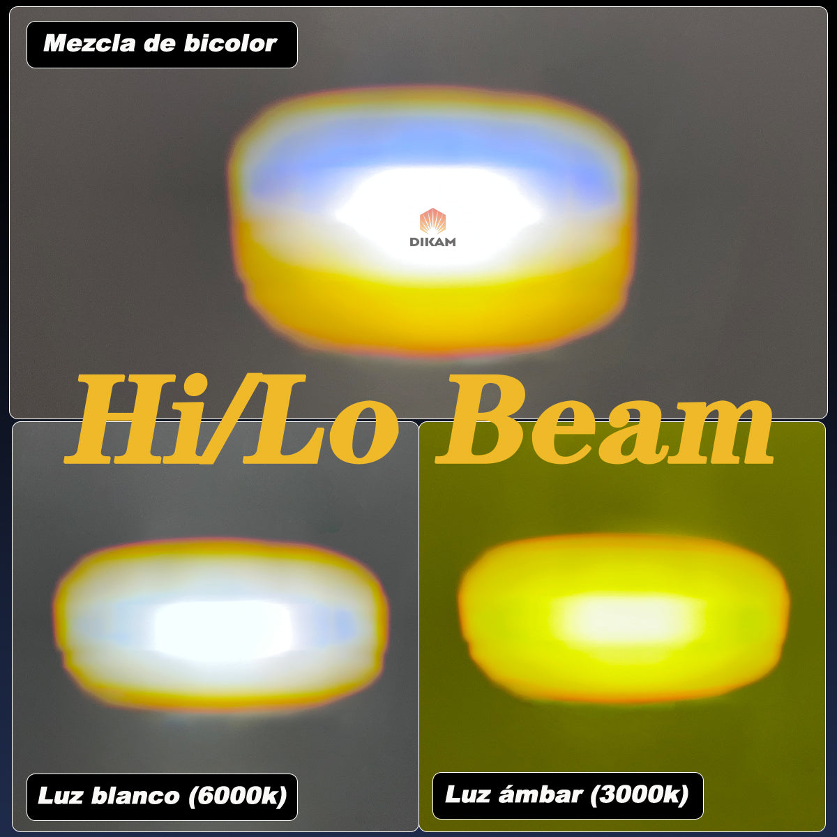 Par de Faros Auxiliares LED con Lupa de Alta Potencia para Moto y Auto