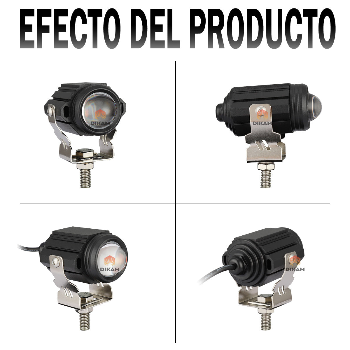 Detalle instalación faro LED auxiliar en vehículo 4x4