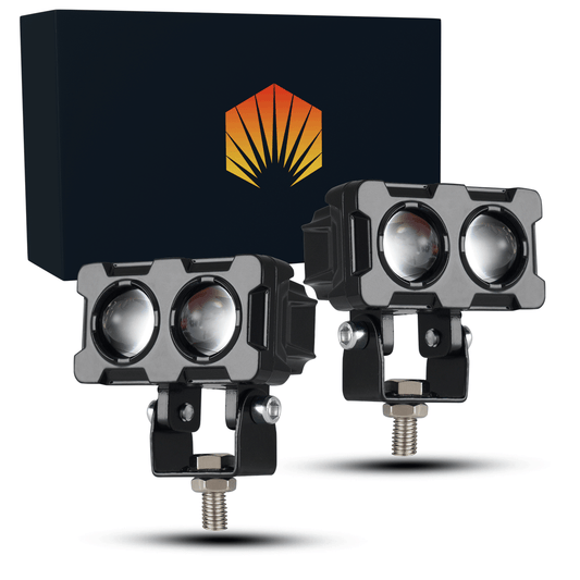 Faro auxiliar LED con lupa bi-color para Jeep y moto