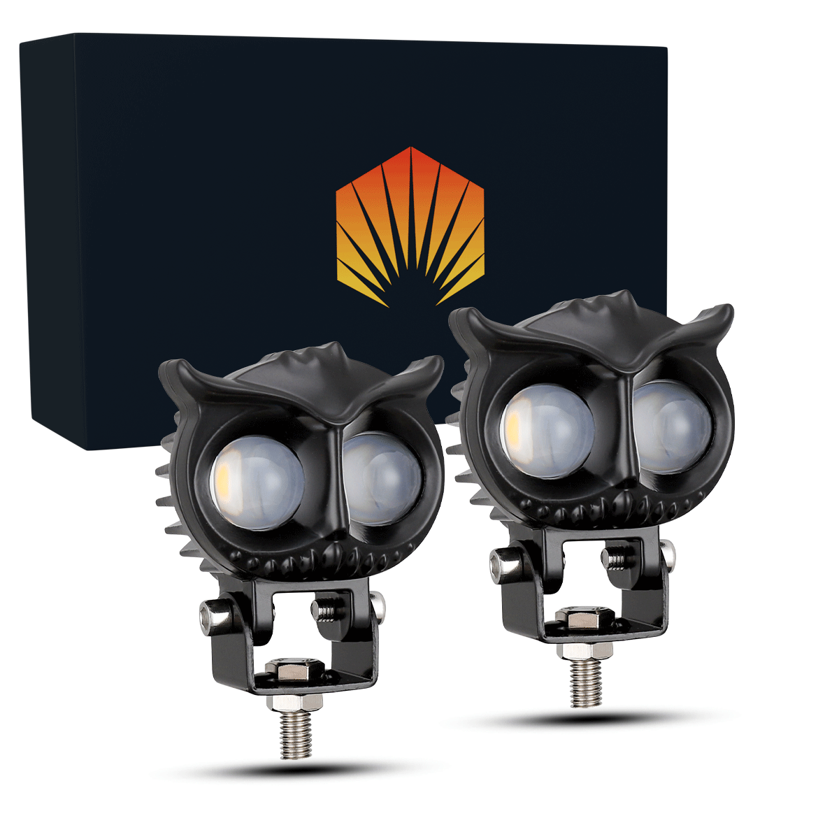 Faro auxiliar LED con lupa bi-color para Jeep y moto