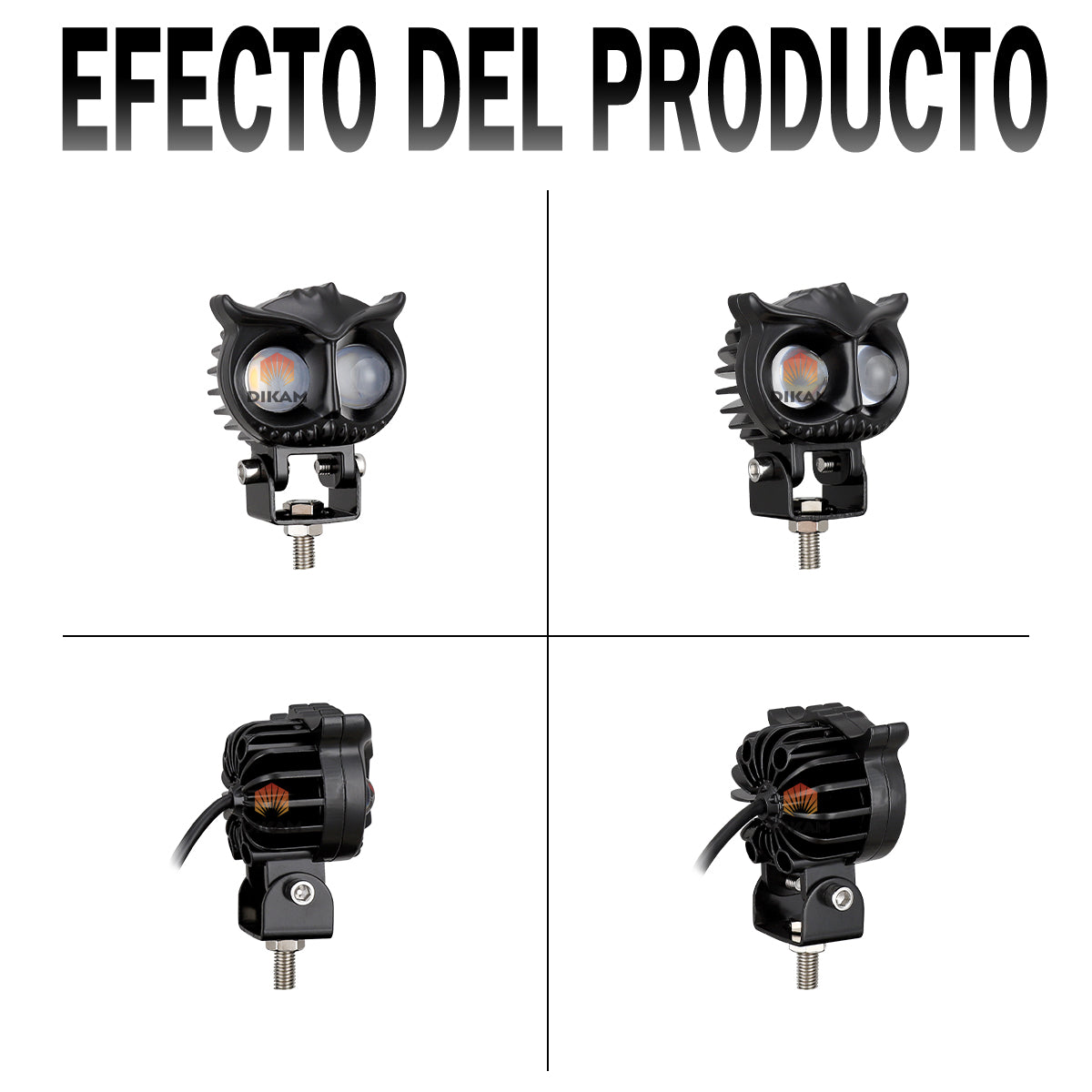 Detalle instalación faro LED auxiliar en vehículo 4x4