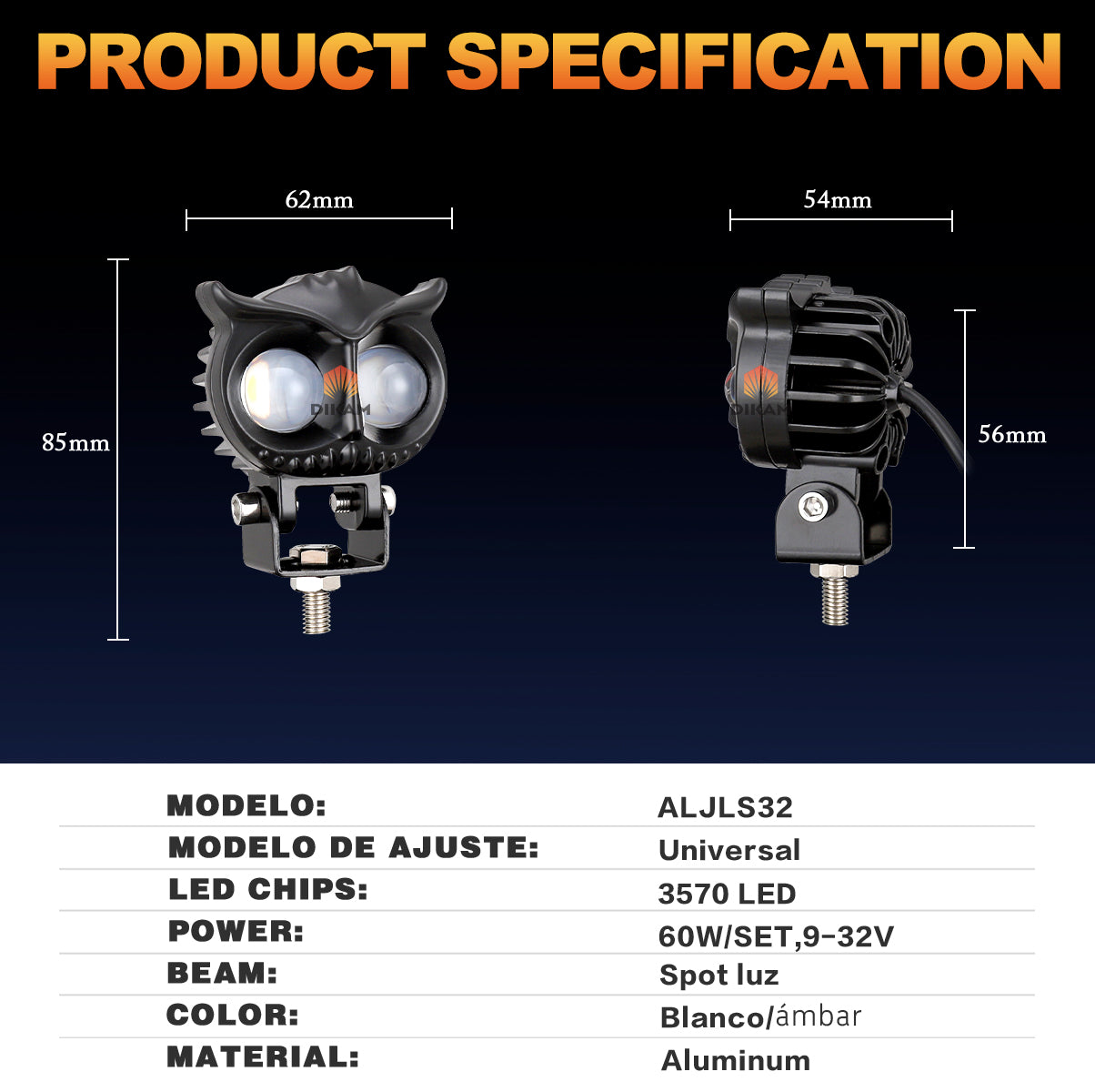 Auxiliares Faros Lupa 60w Super Bicolor Alta/baja Beam
