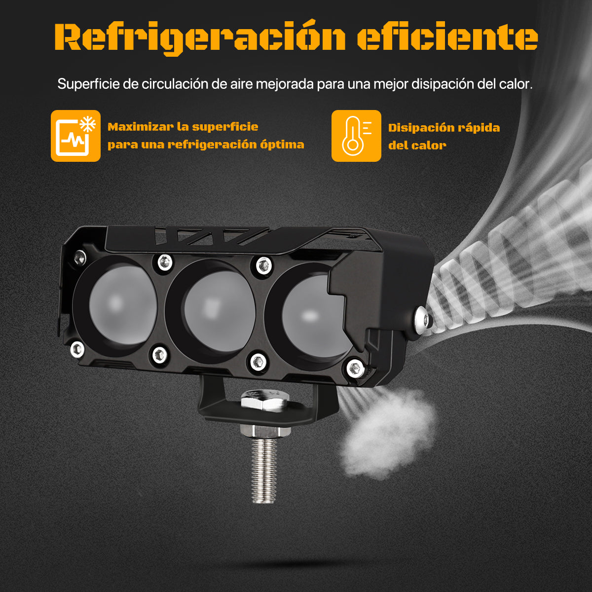 2 Faros LED Auxiliares 60W 18000LM Bifocal Bicolor Blanco/Ámbar